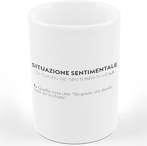AL PRODUCTION Tazza Mug SITUAZIONE SENTIMENTALE DESCRIZIONE DIVERTENTE - Tazza regalo di compleanno - Divertente - Humor