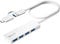 BYEASY USB HUB, USB C Hub to USB 3.0 HUB with 4 Ports and 2 ft Extended Cable, Ultra Slim Portable USB Splitter for MacBook, Mac Pro/Mini, iMac, Ps4, Surface Pro, XPS, PC, Flash Drive, Samsung More