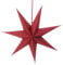 Spetebo Papier Adventsstern zum Hängen - ca. 60 cm - Faltstern Lampenschirm in rot - Weihnachten Stern Fenster Deko Lampion zum Beleuchten