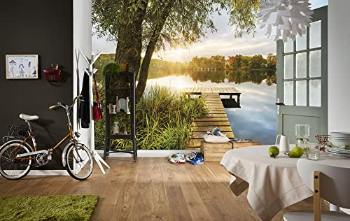 Komar Vlies Fototapete - Picnic - Größe 368 x 248 cm, 4 Teile inklusive Kleister - Tapete, Wohnzimmer, Schlafzimmer