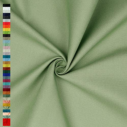 Canvas Stoff Uni Meterware 100% Baumwolle 39 Farben Dekostoff Robust Taschen (040 I Dunkel Mint)
