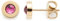 Leonardo Jewels Isa Ohrstecker, Ohrringe aus Edelstahl, Glas-Kristall pink, Facetten-Schliff gold, 7 mm, Plättchen-Stecker Damen Schmuck, 1 Paar, 022875