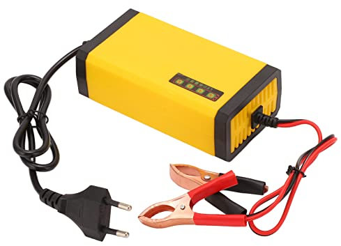 Cargador de Batería Inteligente de 12V, Pantalla LCD, Mantenedor de Batería de Automóvil para Coches, Motocicletas, Enchufe Europeo de 220V
