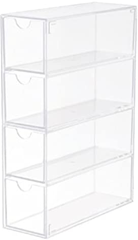 Aufbewahrungsbox für Brillen, Acryl Klarheit Sonnenbrillen Brillenorganizer Verdickter Brillenbox mit 4 Schubladen, Stapelbares Brillenfach für Uhren Ketten Brillen Kosmetika Lesebrillen