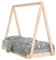 vidaXL Kinderbett, Kinder Bettgestell in Tipi Design, Hausbett für Kleinkinder zwischen 18 Monaten und 4 Jahren, Einzelbett Kinder Tipi Bett, 70x140 cm Massivholz Kiefer