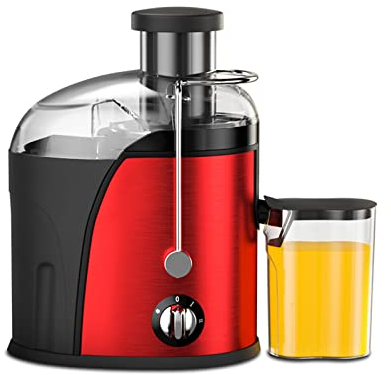 Lnlscle Electric Twin Citrus Juice Maker, Fruit Juicer 400W Whole Vegetable and Fruit Centrifugal Juice Extractor Machine Stainless Steel,