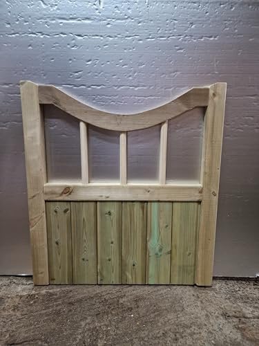 MD Carpentry Wooden Garden Gate, Pressure Treated, 90cm High x 75cm Wide x 5cm Deep, Treatment Green