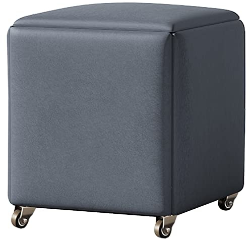 forestalk 5 in 1 Aufbewahrungshocker Magic Cube Niststuhl mit Rädern, Multifunktions -Küchensofa stapelbarer Hocker, gepolsterter Sitz und Metallrahmen