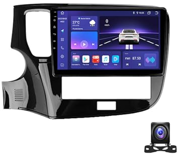 Doppel DIN Radio Mit Navi, 9 Zoll Touchscreen, 2 Din Autoradio MP5 Player Für Mitsubishi Outlander 3 2018~2021 Unterstützt BT, Radio FM/RDS, DSP, Carplay/Auto, Lenkradsteuerung,8 core m300s 4g+32g