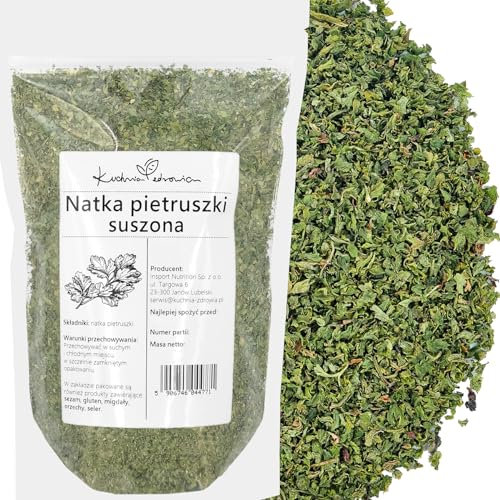 Prezzemolo Essiccato Aromatico Naturale 250g | Erba Aromatica Versatile per Zuppe, Salse, Piatti di Pesce, Carne, Verdure e Insalate | KUCHNIA ZDROWIA