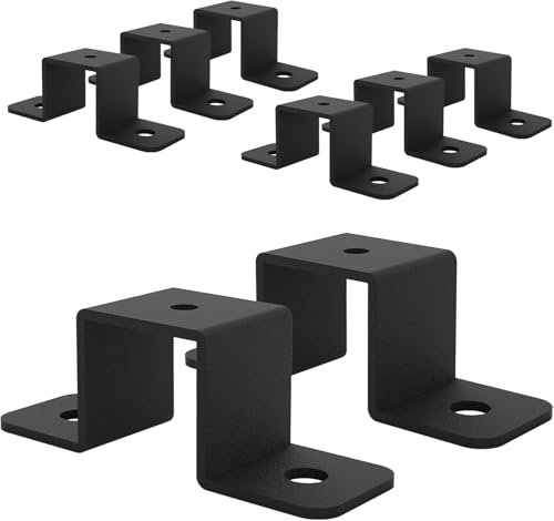 VANROUG 8 morsetti quadrati per pipe, a forma di U, per tubi ad acqua, per railing, railing di stairs (1 x 1)