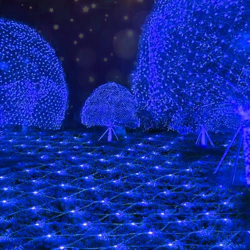 Lichternetz Außen, Lichterketten Vorhang 8 Modi, Lichterkette 200 LED 3M x 2M Weihnachten Lichtervorhang Außen, Weihnachtsbeleuchtung Wasserdicht für Büsche, Garten, Weihnachtsbaum, Zimmer, Balkon