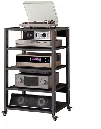 ZCFLWR hifi cabinet Multimedia AV Speaker Stand 5/6 Tiers, Home Club Audio Video Equipment Component Rack, Stereo Receiver, CD Player Turntable Amplifier R Unit