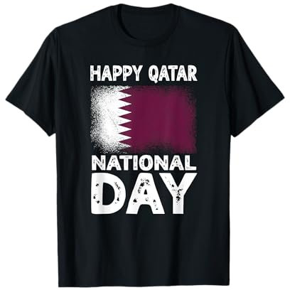 Happy Qatar Qatar Fête nationale du Qatar Drapeau Qatari T-Shirt