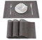 Tischsets Abwaschbar - Platzsets aus PVC, rutschfest und Waschbar - Platzdeckchen - Tischunterlage, Platzset, Tischuntersetzer für Esszimmer, Küche und Restaurant (Schwarz Mix, 4er Set)