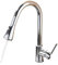 Rubinetto della cucina Rubinetto da cucina nero, miscelatore for lavello da cucina con beccuccio estraibile monoforo, doccetta a getto Miscelatore cromato/nero(Chrome)