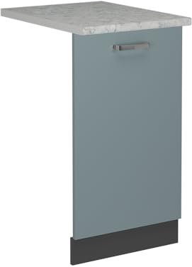 Vicco Tapa del lavavajillas R-Line, Gris Azulado, 45 cm, ET Mármol