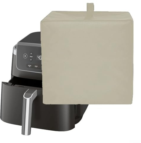 Cubierta para freidora de aire, resistente al calor, cubierta protectora de nailon 420D para freidora de aire, beige (37 x 35 x 40 cm)