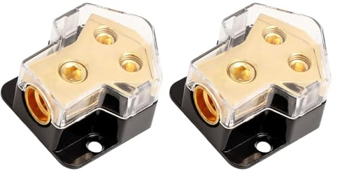 Kaeltsyn Stereo Signals Splitter Speakers Cable Junction Box for Enhanced Sound in Cars and Trucks Ground Wire Connection Box