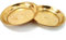 Evergrow Corp Set of 2 Pure 100% Brass Plate 3 for Bhog Prasad Arti Vraja Krishna Ganesha Laxmi Worship Pooja