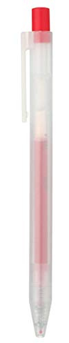 MUJI 0,5 mm glatter Gel-Kugelschreiber, einziehbar, Rot