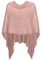 Mississhop 221 Poncho aus Mischgewebe für Damen Cape Überwurf One Size Altrosa