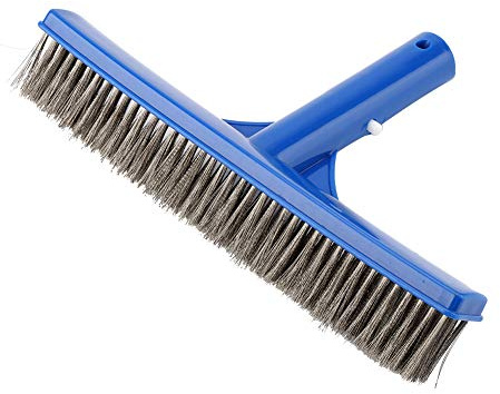 Zwindy Cepillo de Acero para Piscina de 10 Pulgadas, Cepillo de Algas para Piscina de Alambre Resistente, Suministros de Limpieza de Piscinas para Paredes Inferiores, Manchas de óxido en el concreto