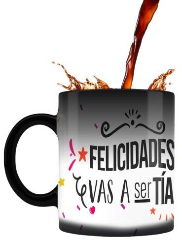Tazas originales para anunciar embarazo (Vas a ser Tía, Español)