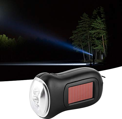 con la manovella Dinamo Torcia Torcia a LED Torcia Ricaricabile Solare, Torcia Solare, Campeggio Trekking per Campeggio Esterno