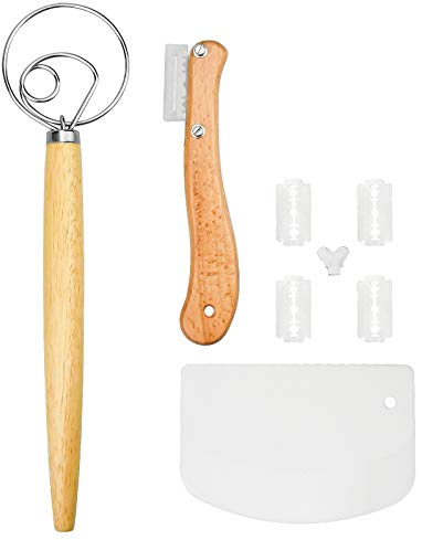 KARAA Lot de 3 fouets danois en forme de carte grattoir, couteau de boulanger, lame de pâtes, batteur de pâtes, fouet classique
