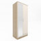 ELEGANT Wardrobe With Mirror Bedroom Furniture High Gloss Finish Cream-Oka Mordern Design Soft Close 2 Door