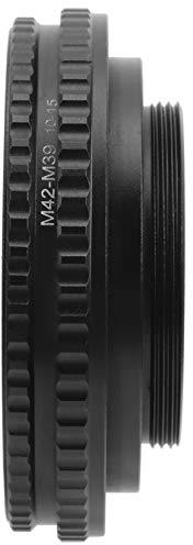 M42 Objektiv auf M39 Kamera einstellbarer fokussierender Helicoid Ringadapter, 10-15 mm/0,4-0,6 Zoll Fokussierbereich, 5 mm/0,2 Zoll einstellbarer Abstand, für Objektiv Buchsenanschluss M39 Gewindehal