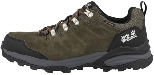 Jack Wolfskin Herren Refugio Texapore Low M Walking-Schuhe, Khaki / Phantom, 40.5 EU