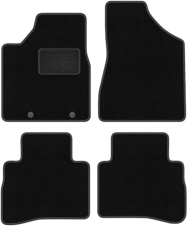 Velours-Fußmatten passend für Nissan Murano Z50 2003-2008, Schwarz, LUX | passend für SUV; Velours-Teppich (Polypropylen), ca. 6,5 mm; rutschfest, runde Befestigungen (Typ RN)