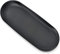 Peakpet Edelstahl Serviertablett Schwarz Schmuck Ständer Ovale Kosmetik Tabletts Kerzen Teller Butterdose Süßigkeiten Snacks Tablett (17.9x8.5cm)