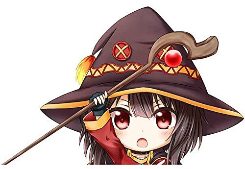 KonoSuba Megumin Anime Auto-Aufkleber Peeker – 13 cm | Hochwertiger Anime Sticker für Autos, Laptops & mehr – Wetterfest & UV-beständig