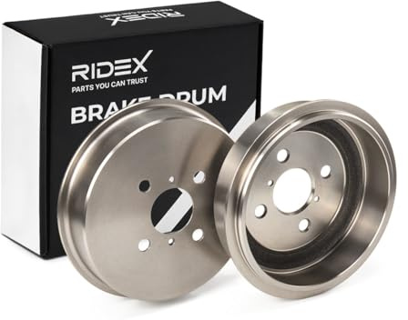 2x RIDEX 123B0158 Bremstrommeln Set Ø202,5mm Hinten