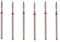 MZCMSL Flame Cuticle Drill Bit Set with Case, 6pcs Pro Diamond Nail Bits for Nail Salon Manicure