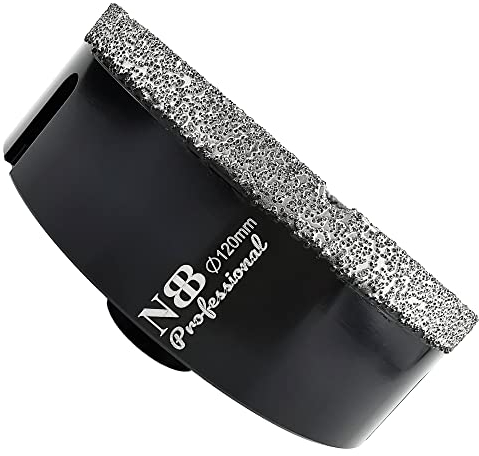 NBB Punta a tazza diamantata con M14, per foratura professionale a secco o ad umido su porcellana dura, ceramica, piastrelle, granito, marmo, veloce, durevole, per smerigliatrice angolare (120mm)