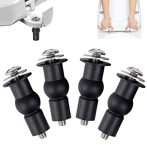 4 Piezas Asientos WC Bisagra Accesorios, Fijación Bisagra Asiento Tornillos, Bisagras Tapa WC del Asiento, Tornillos Fijacion Tapa Inodoro, Tornillos para Inodoro, Asientos WC Bisagra Accesorios