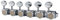 Guyker 6 Inline Vintage Guitar Lock String Tuners – Locking Tuning Key Pegs Machine Heads Replacement for ST TL Style Electric, Folk or Acoustic Guitars – Chrome