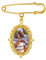 Charme Bouquet de Mariage avec Photo Personnalisé Dore 1 Ovale Broche Pin pour Mariée Breloque Dentelle Médaillon Personnalisable Commémoratif Bijoux pour Homme Costume Charms a Epingle Acier