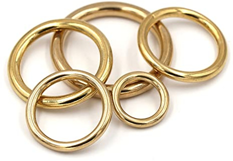 LanMaiXun 5 Stück 50mm×6mm Messing Gold nahtlose Ring dekorative Ring