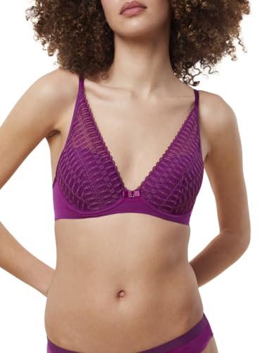 Triumph Women's Aura Spotlight Conscious WP Bra, Semi-Sheer, Violet, 32F