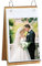 ZEEYUAN 10,2 x 15,2 cm großes Fotoalbum auf Ständer, vertikales Display für Tischplatte, 60 PVC-Taschen von 10,2 x 15,2 cm Fotoalbum, Flip-Bilderrahmen