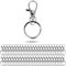 Karabinerhaken Schlüsselanhänger mit Schlüsselringen, 48 Pack, mit 48 x 10 mm D-Ring Karabiner Haken und 48 x Ø 25 mm Spaltring, Taschenkarabiner 360° Grad drehbarem Schlüsselring, Metall Ringe