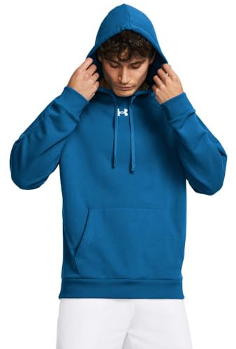 Under Armour Herren Rival Fleece Hoodie Sweatshirt, (406) Photon Blue/White, Medium