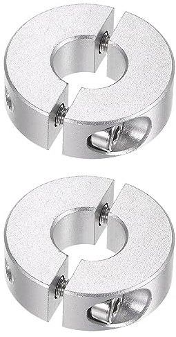 QUARKZMAN 2Stk Geteilte Stellringe 12mm 30mm AD 10mm Breite Aluminiumlegierung Tiefenanschlagringe Klemm für Stopfen Positionshalter Zahnräder Maschine Hilfsmittel Industrie Eloxierung