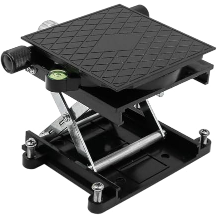 ZONADAH Hebeplattform, 360° drehbar, Lagerheber, Hebeständer, Tisch, Labor-Hebeständer, Hebeständer aus Aluminiumlegierung für Oberfräsen, Heben, Zimmerei, Schnitzen, Experimentieren, Schwarz