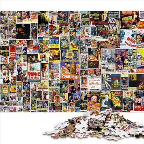 1000 Teile Puzzles Vintage-Collage-Puzzles für Erwachsene Kartonpuzzle Nachhaltiges Puzzle für Erwachsene Familienpuzzlespiel Geburtstagsgeschenke 1000 Stück (26 x 38 cm)